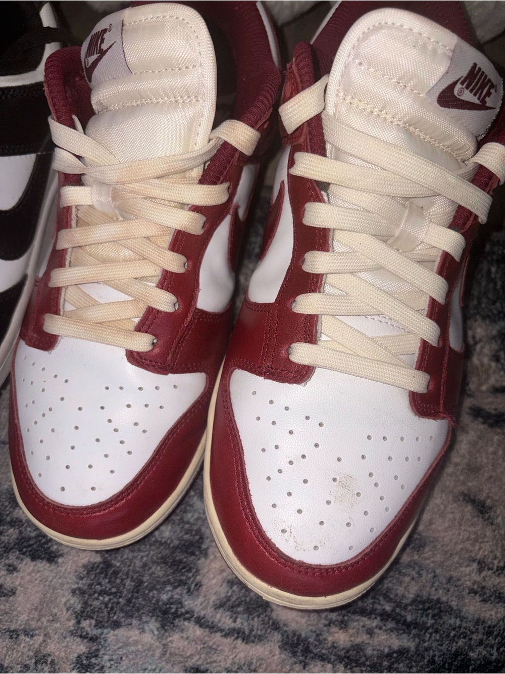 Nike Women’s Low-Top Sneakers — White and Burgundy
